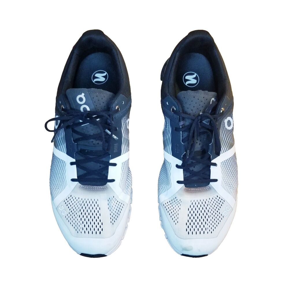 On Cloudflow 2.0 Men's Size 12 White Black Running Shoes Sneakers
